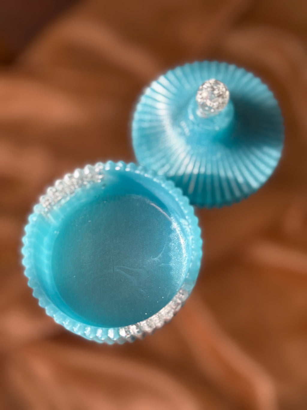 Dainty Baby Blue Jewelry Box