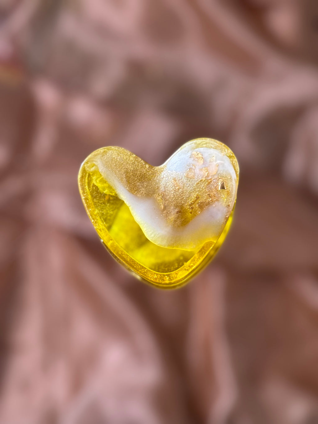 Yellow Heart Jewelry Box