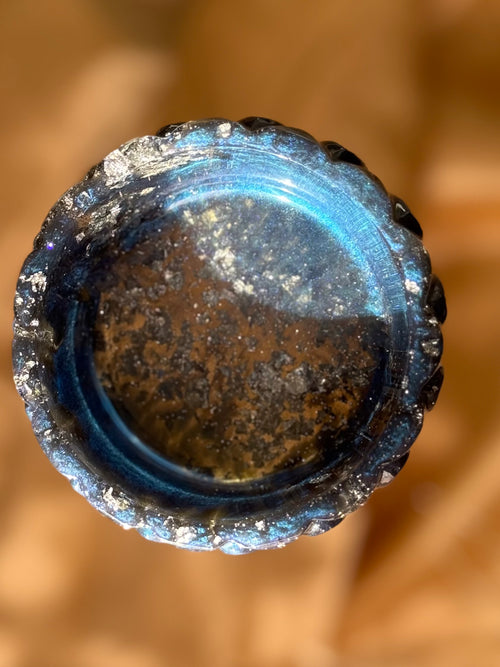 Blue & Silver Ring Holder