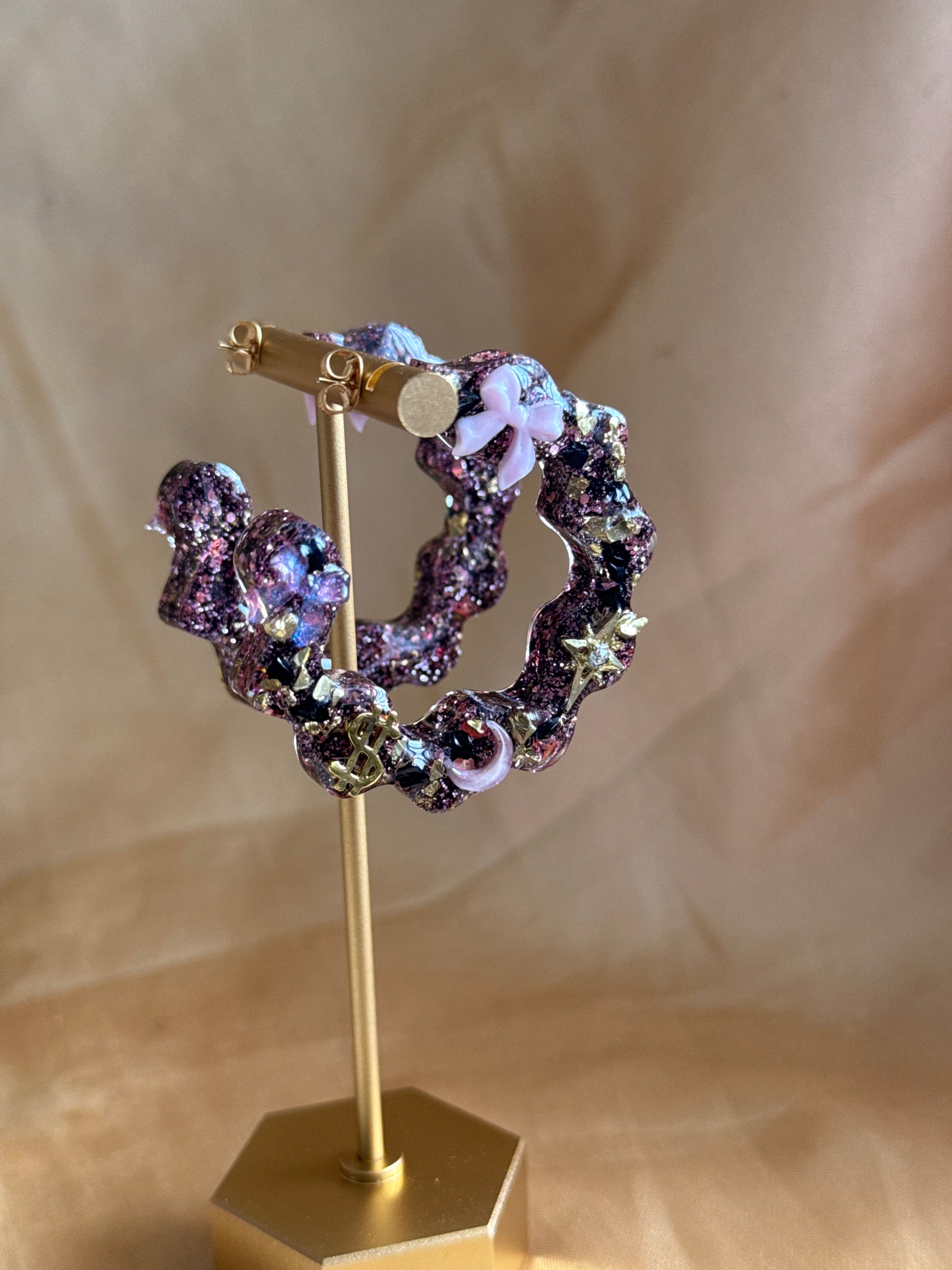 Edgy Punk Semi-Hoop Earrings