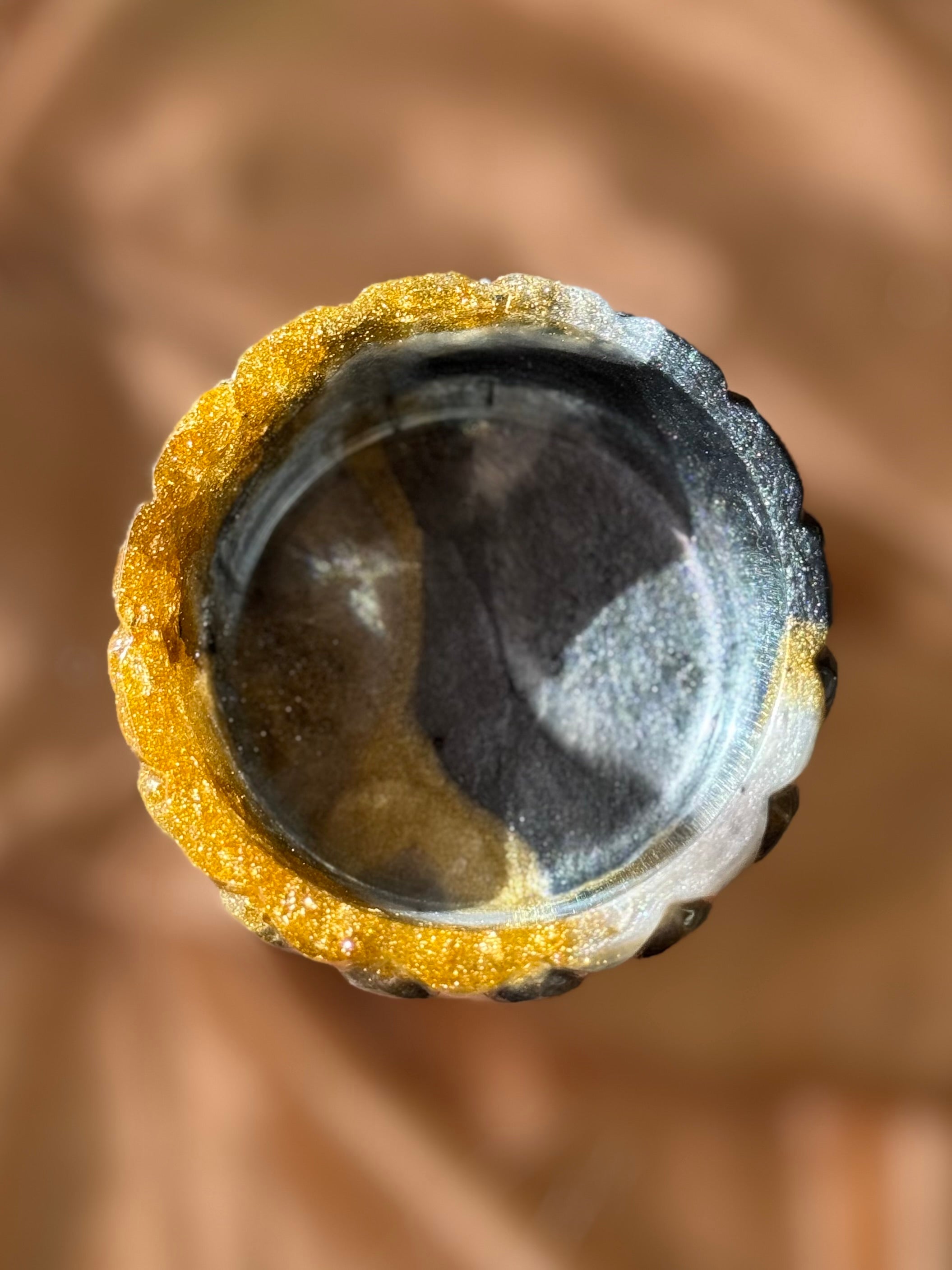 Black & Gold Ring Holder