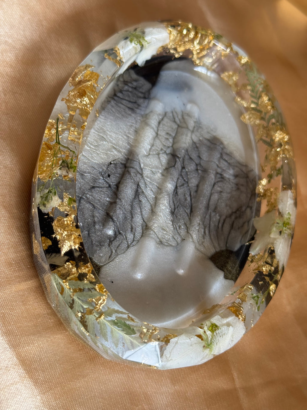 Black & White Floral Soap Dish