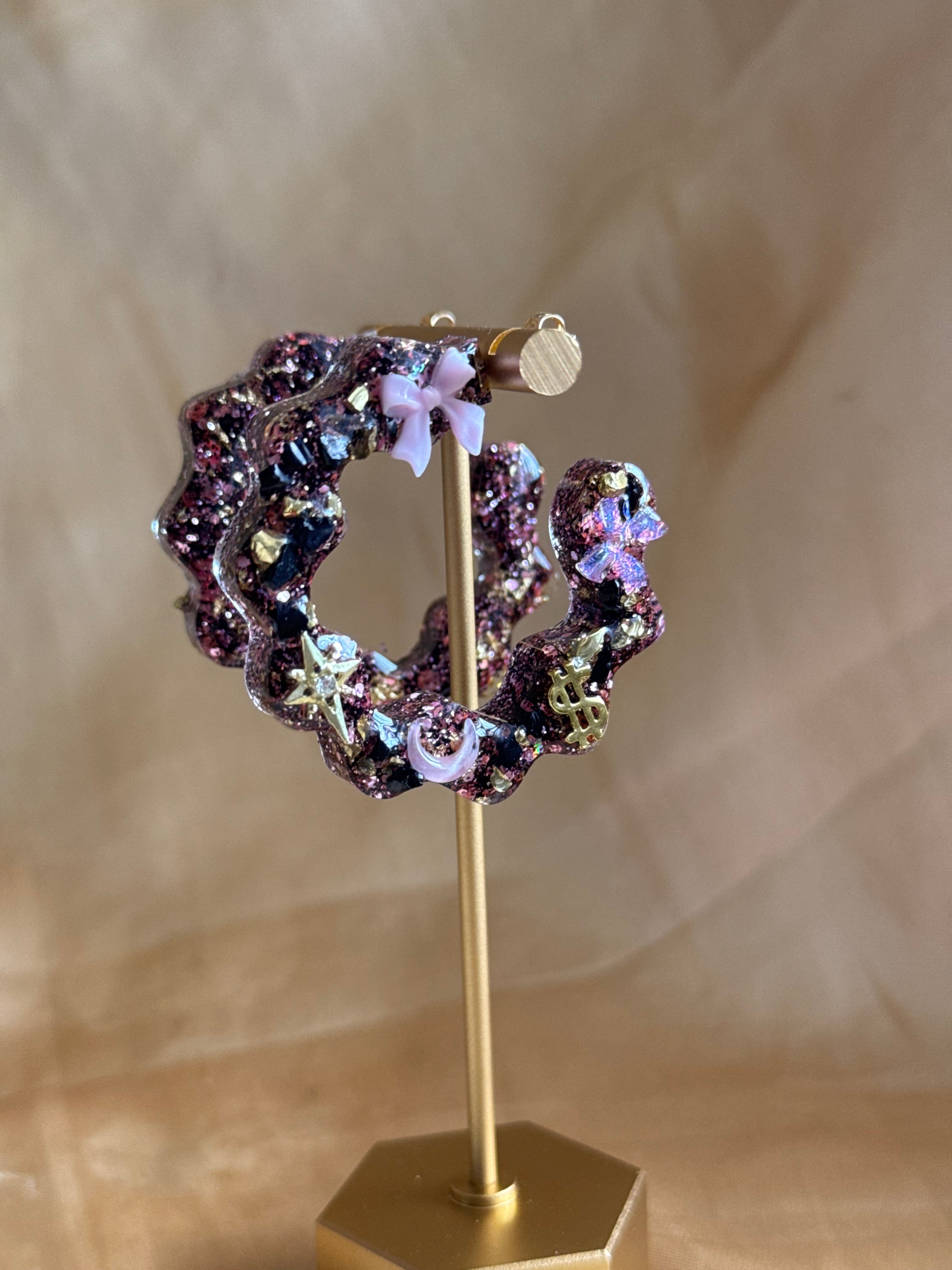 Edgy Punk Semi-Hoop Earrings