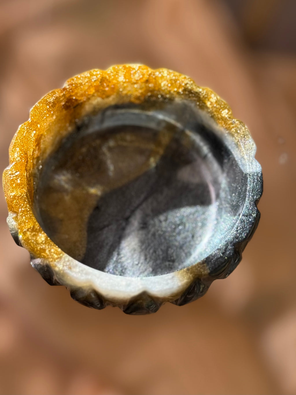 Black & Gold Ring Holder