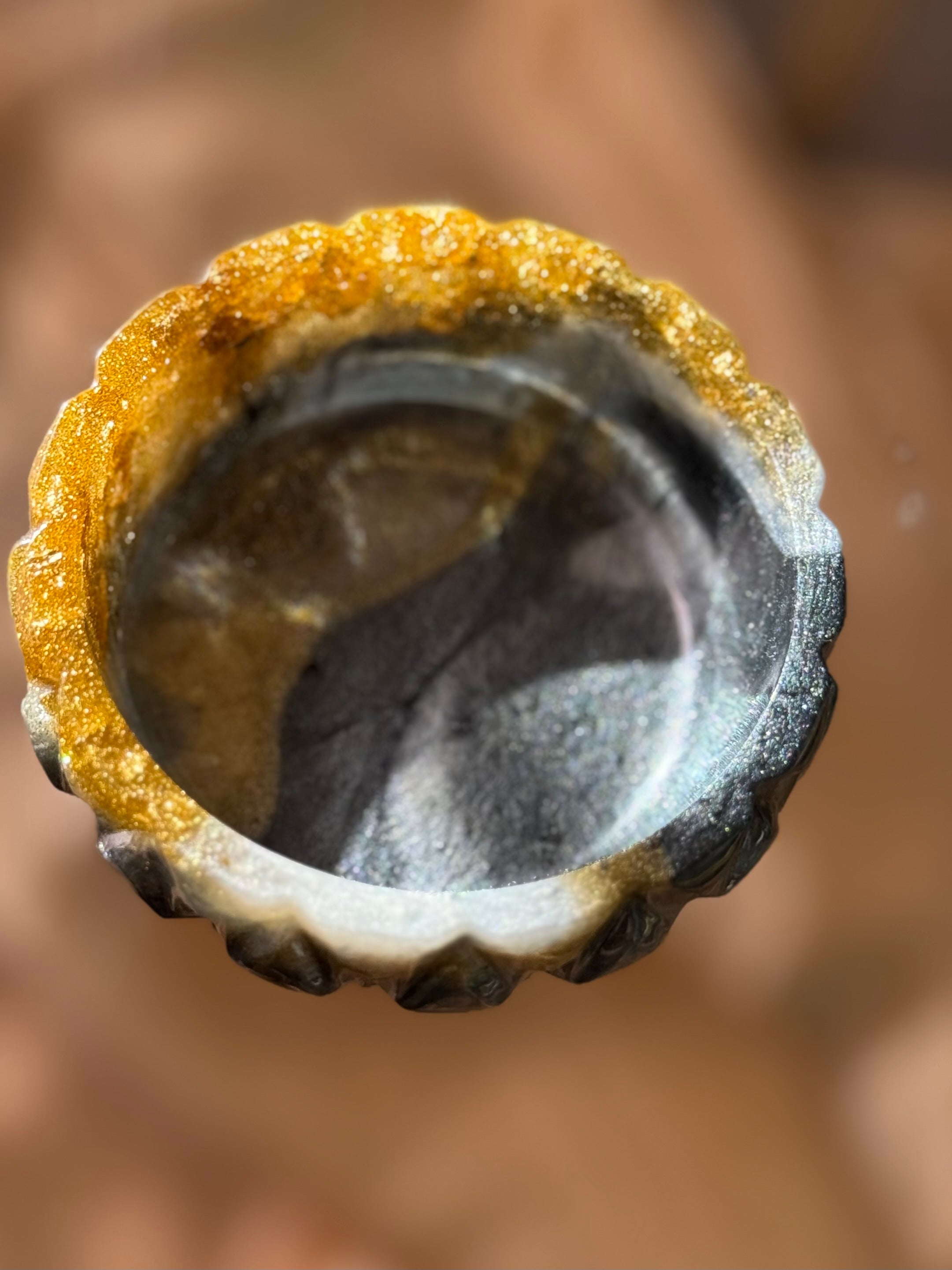 Black & Gold Ring Holder