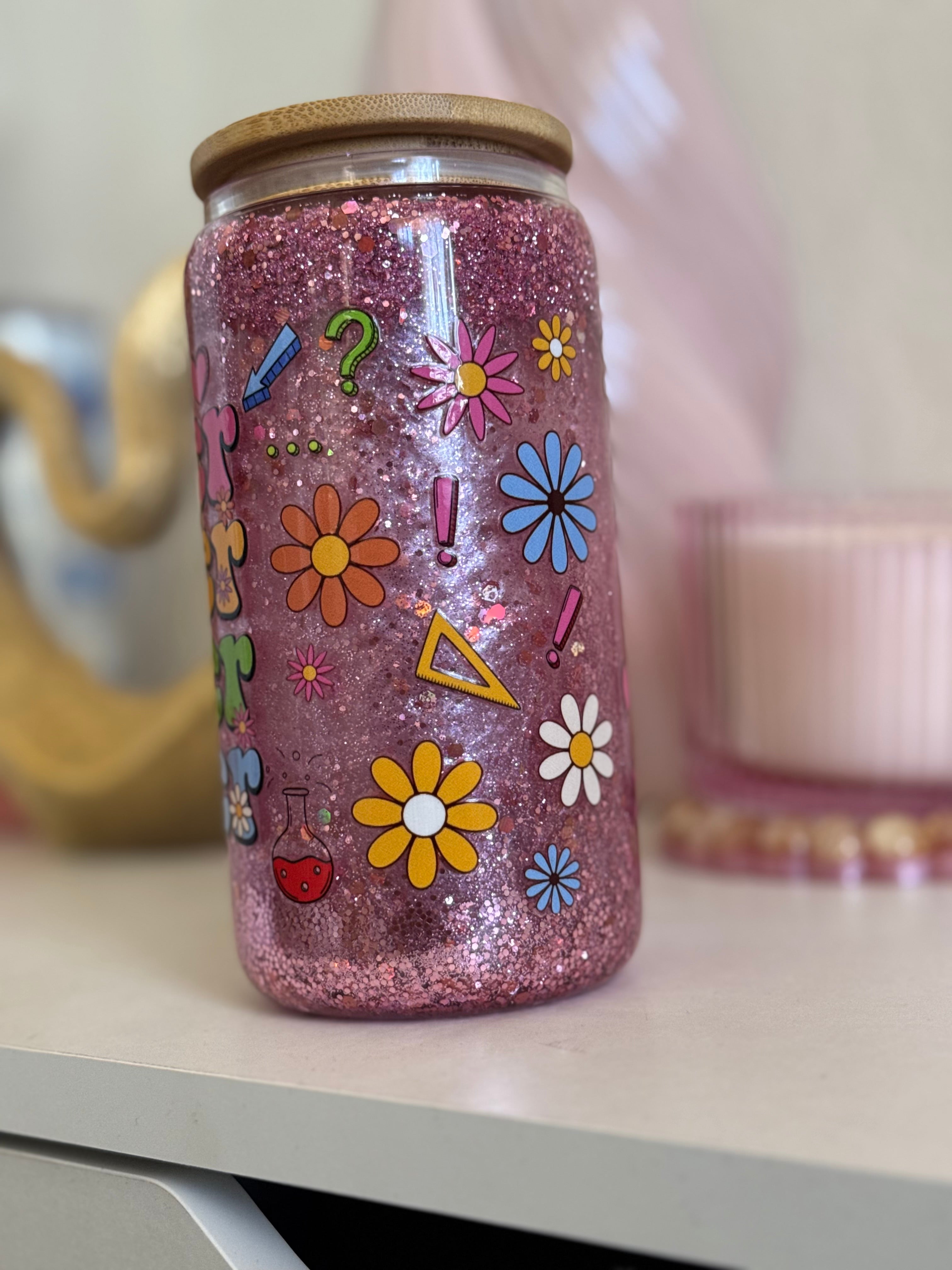 Teacher snow globe tumbler