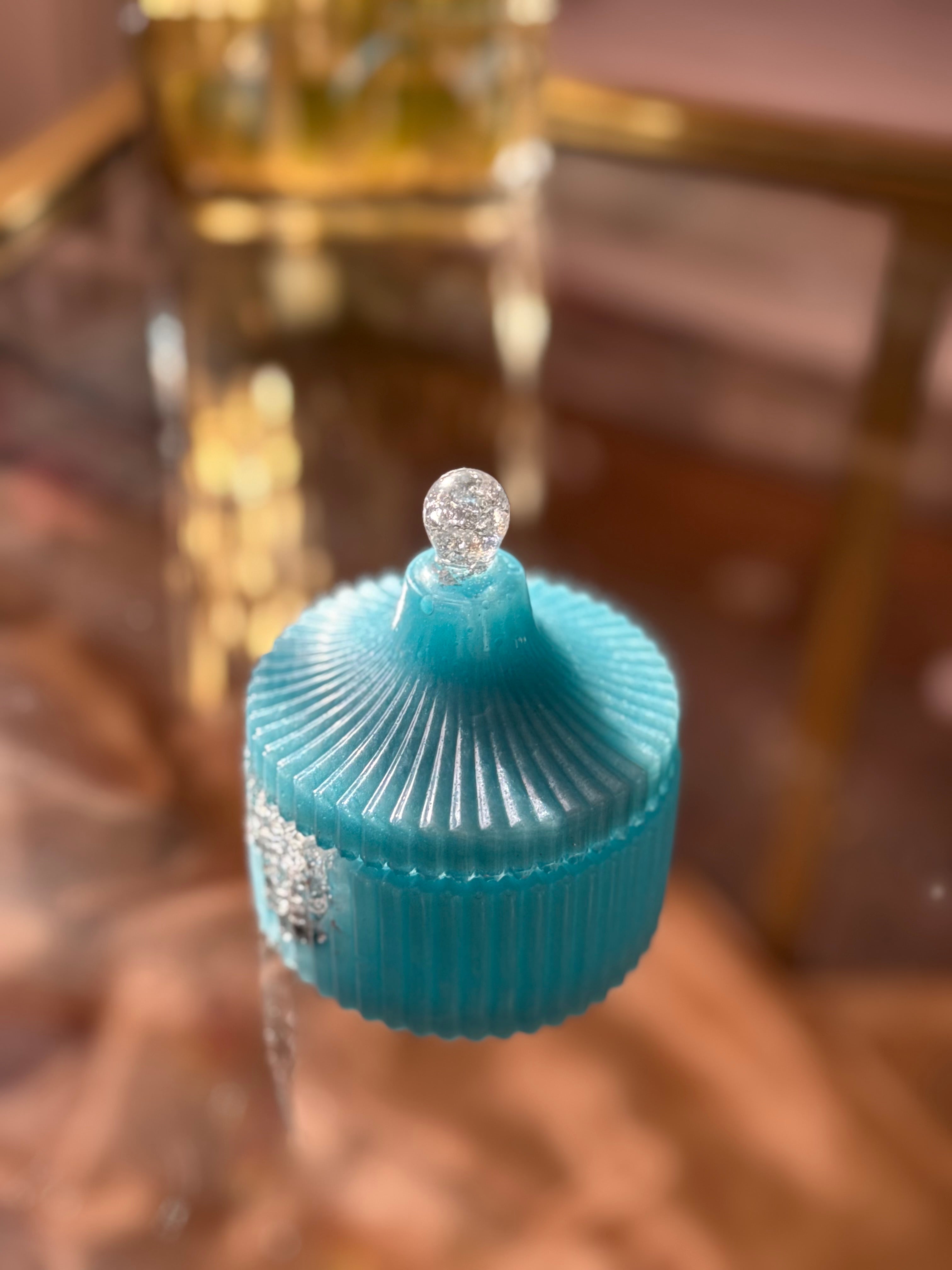 Dainty Baby Blue Jewelry Box