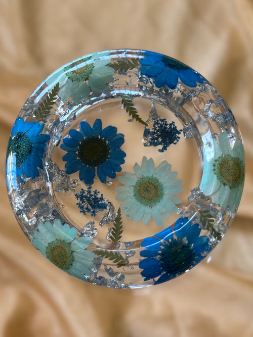 Blue Floral Mini Ashtray
