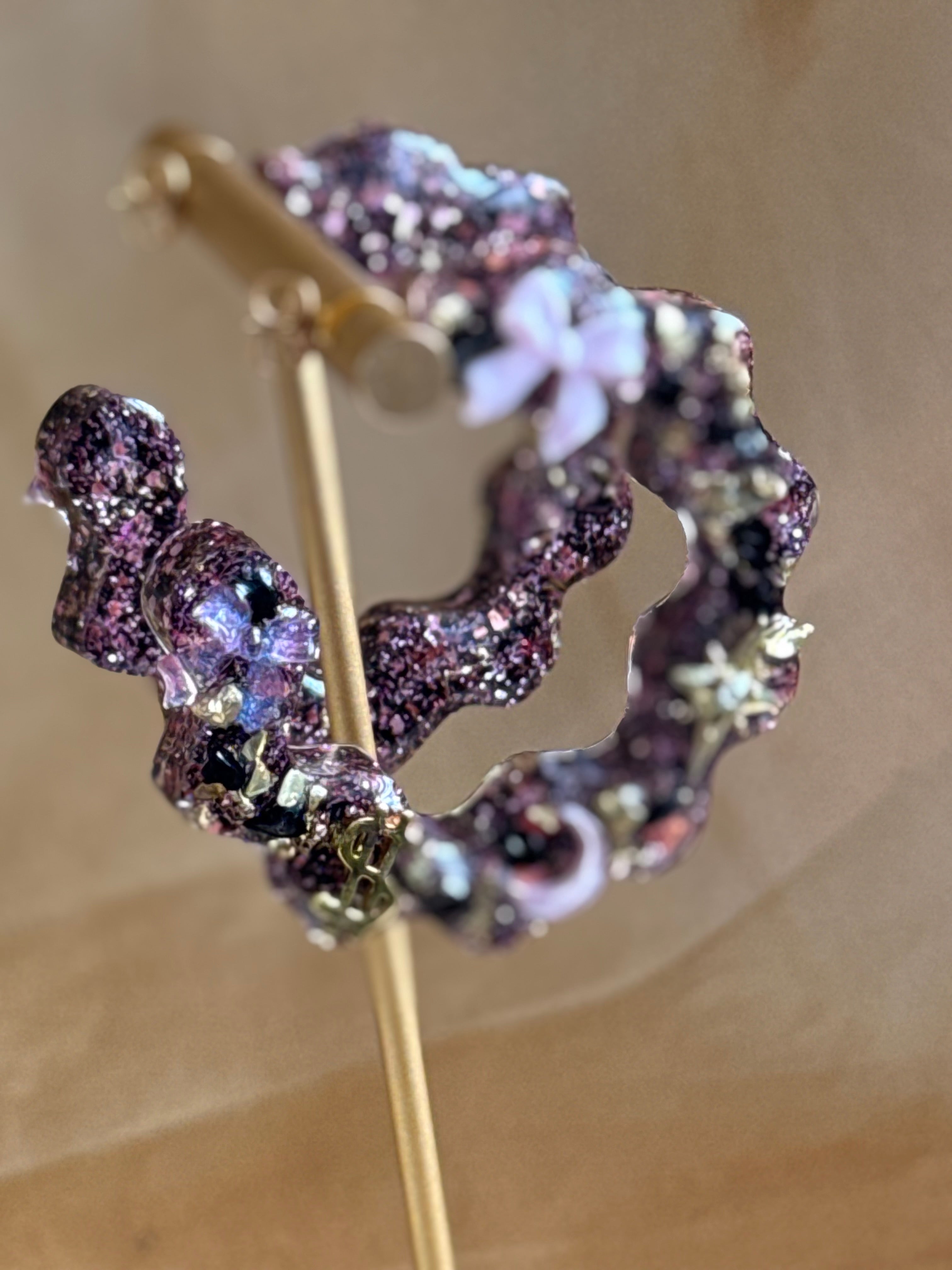 Edgy Punk Semi-Hoop Earrings