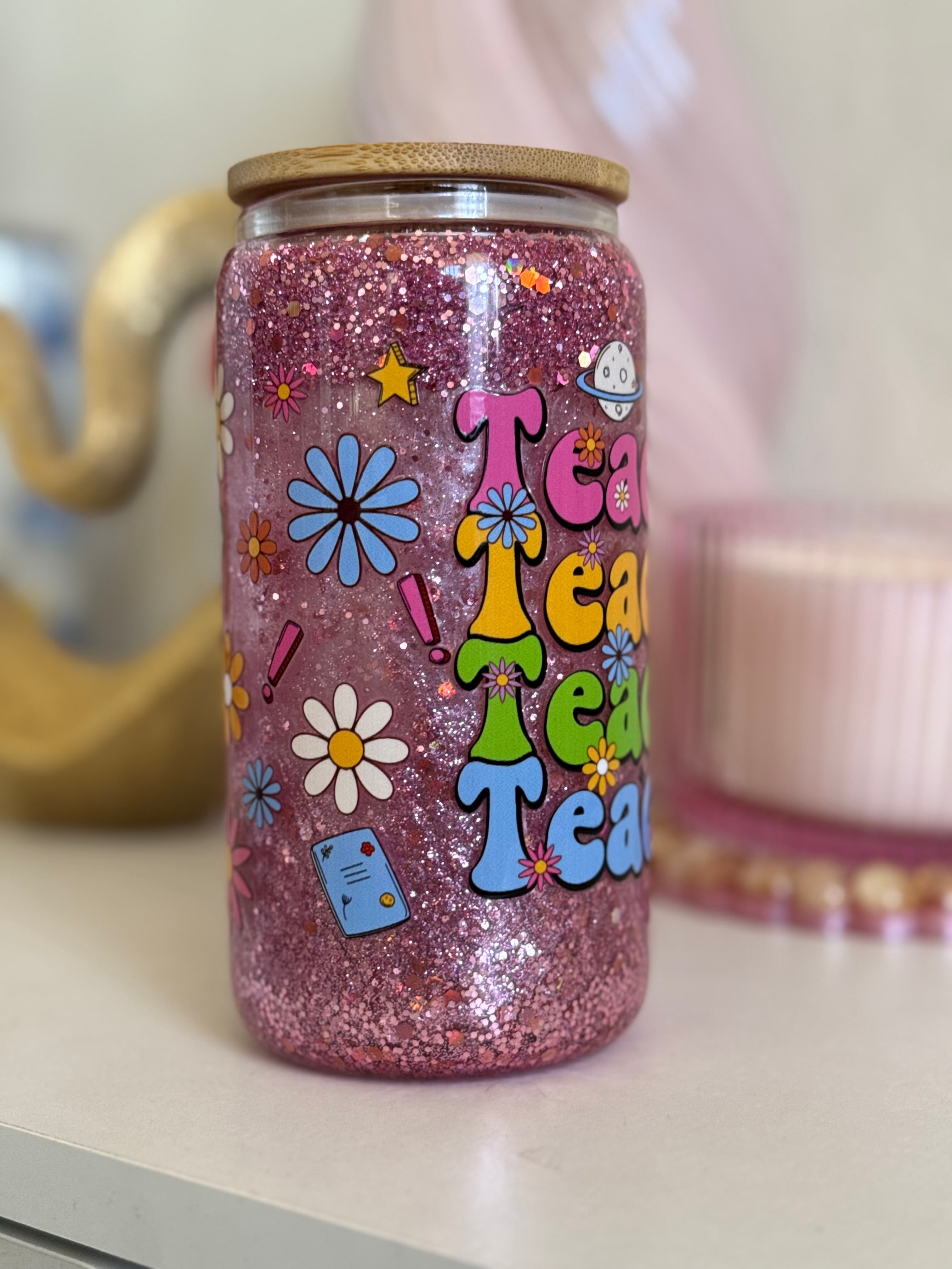 Teacher snow globe tumbler