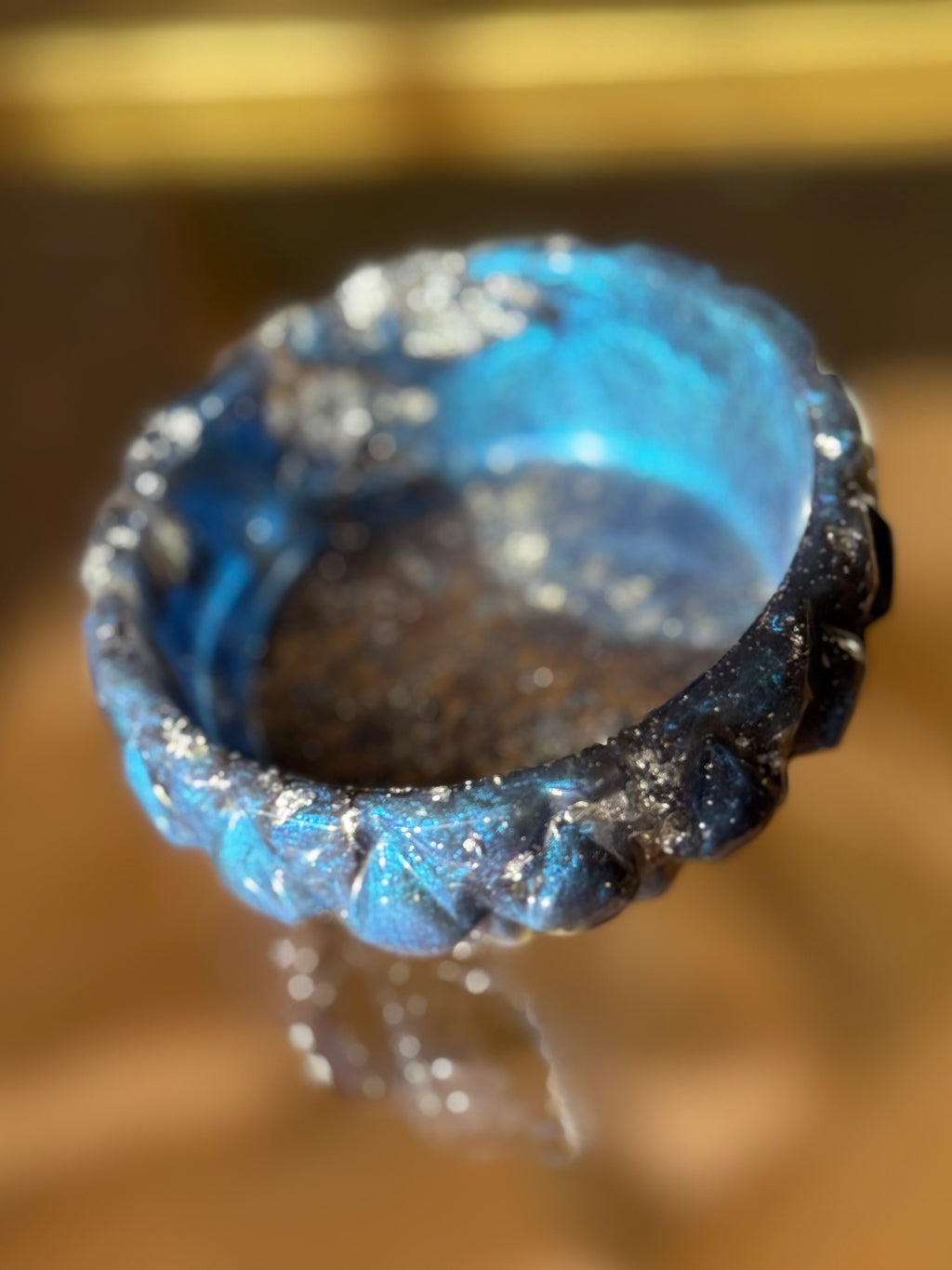 Blue & Silver Ring Holder