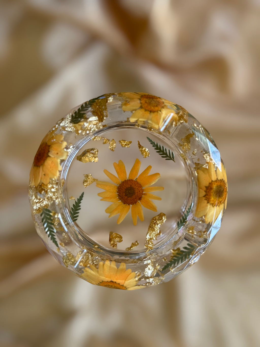 Orange Floral Mini Ashtray