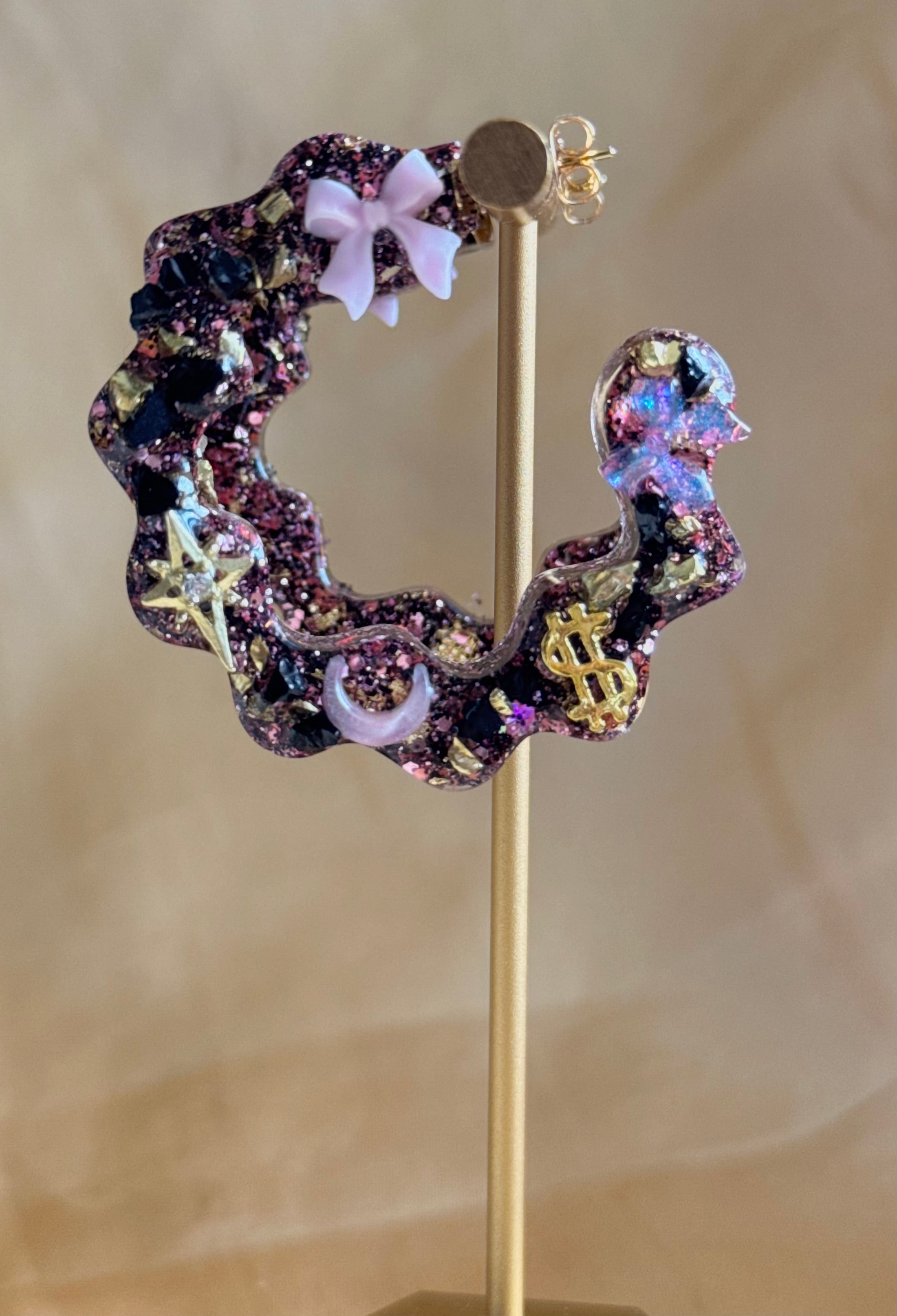 Edgy Punk Semi-Hoop Earrings