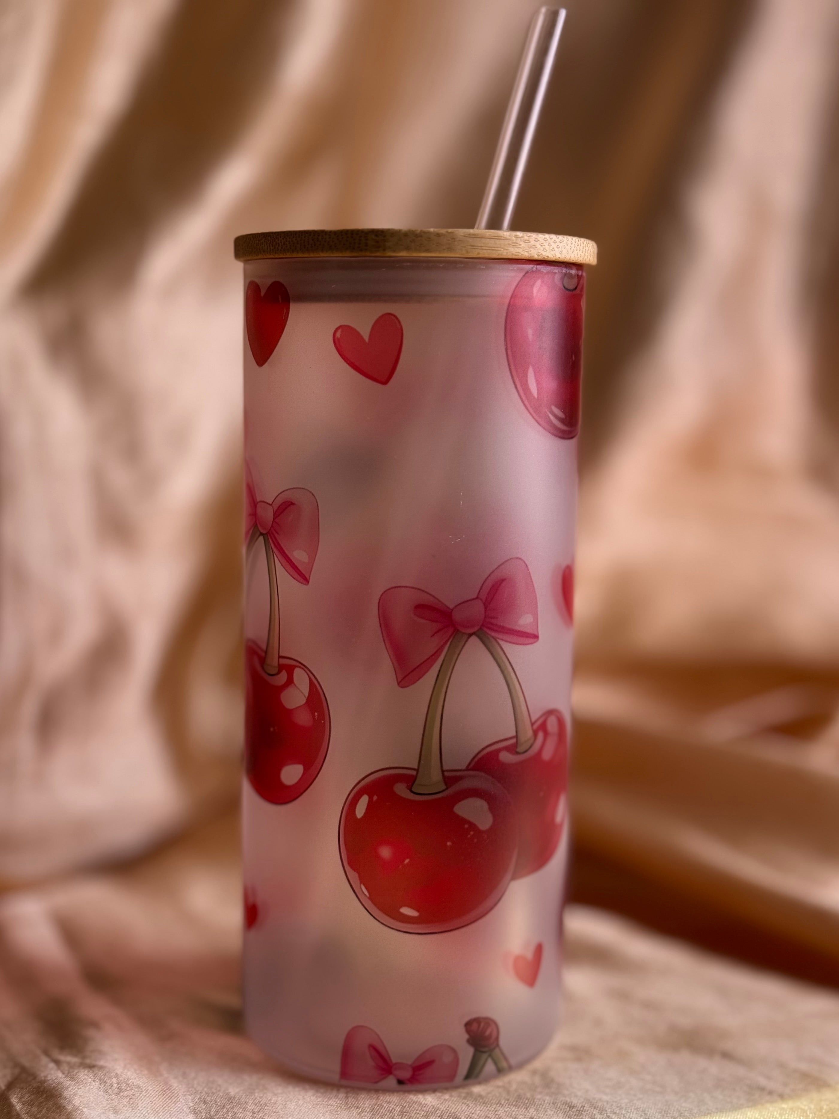 Cherry Glass Tumbler