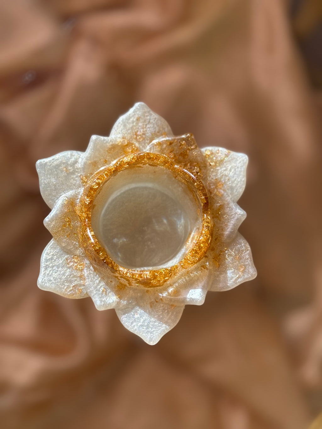 White Lotus Candle Holders