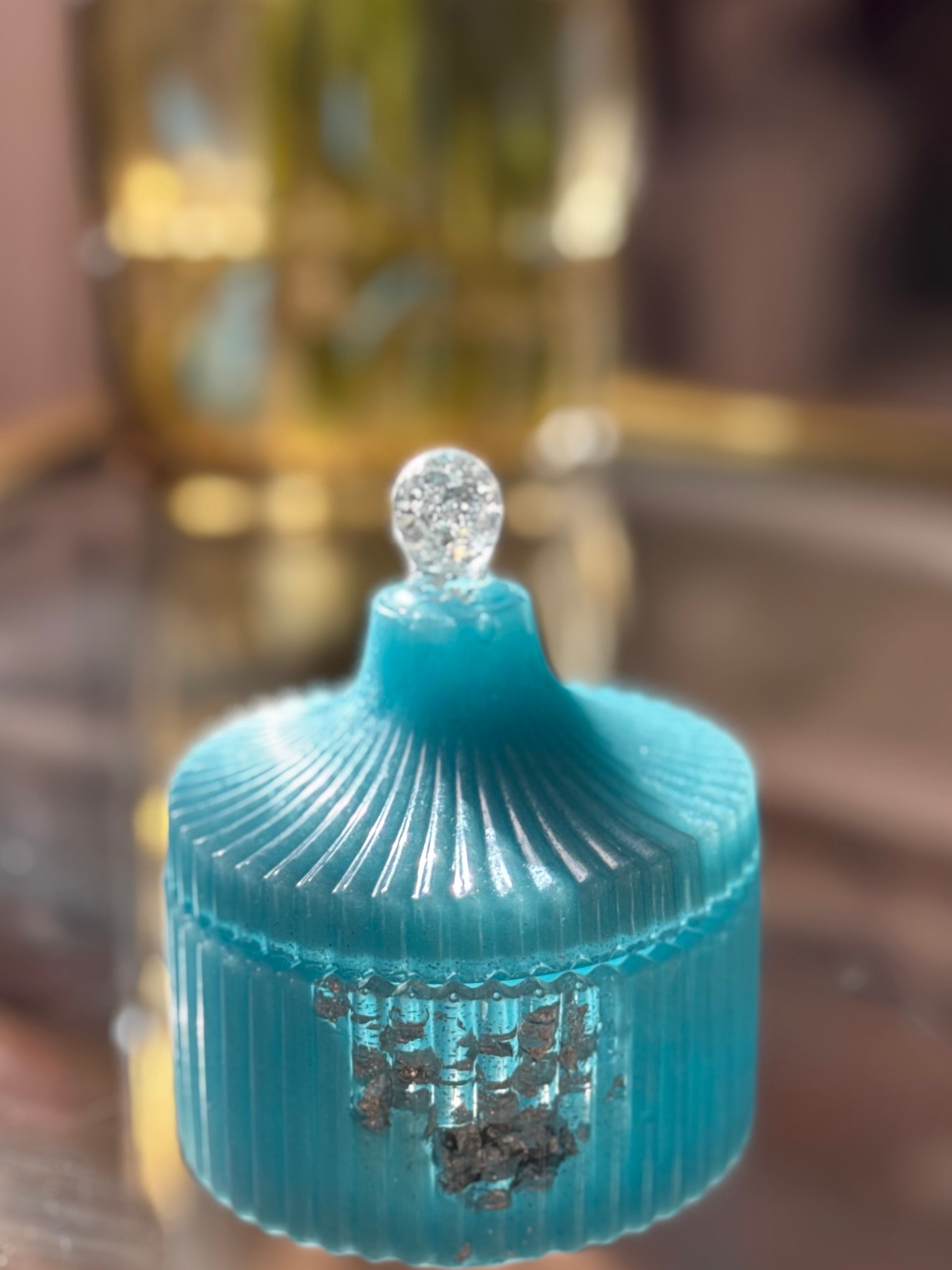 Dainty Baby Blue Jewelry Box