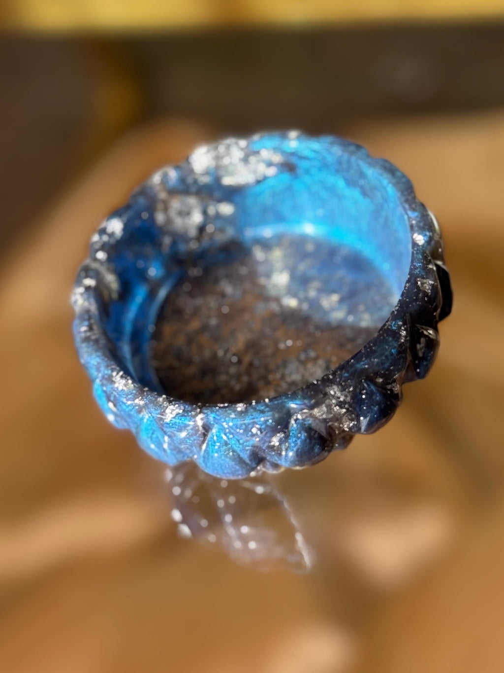 Blue & Silver Ring Holder