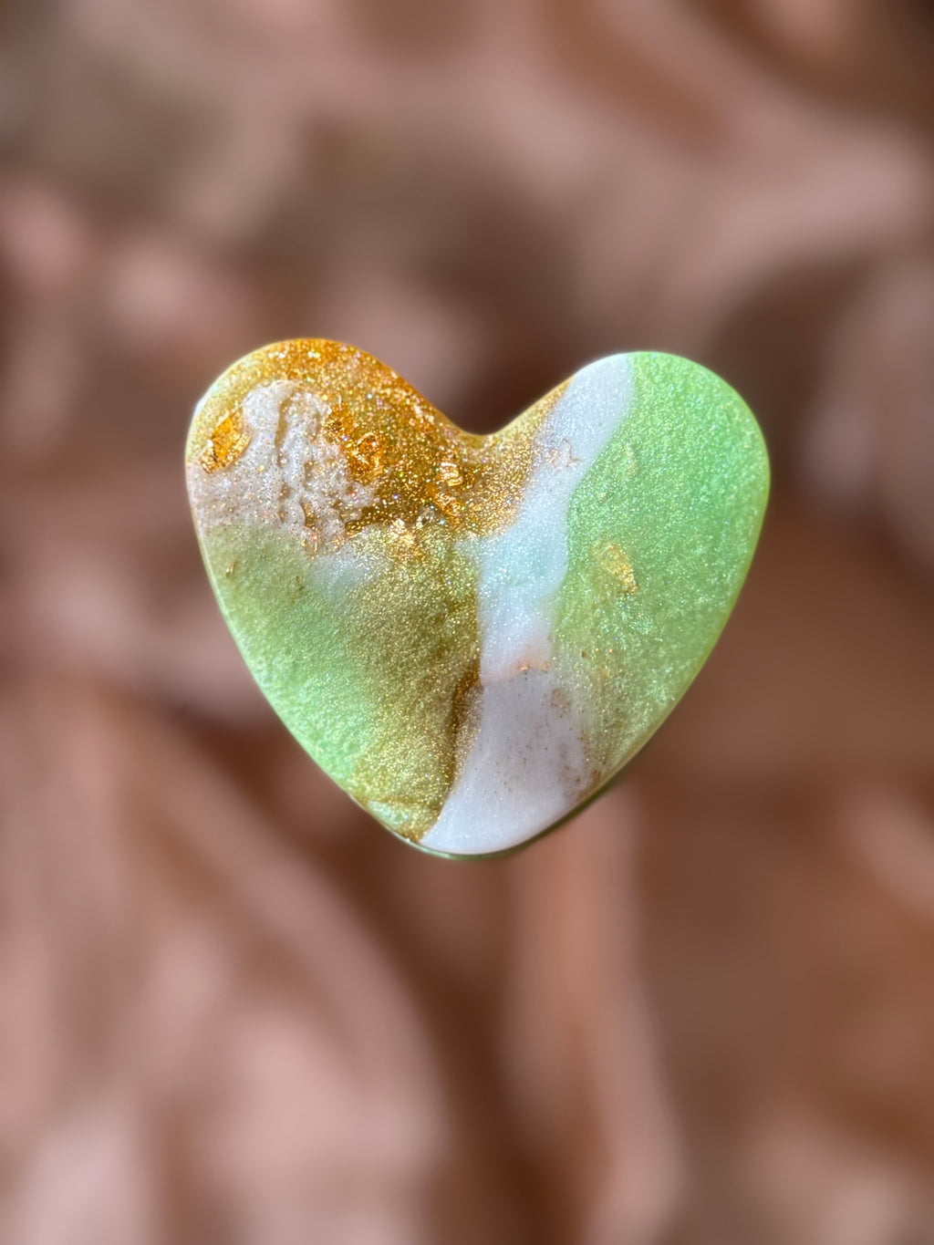 Pastel Green Heart Jewelry Box