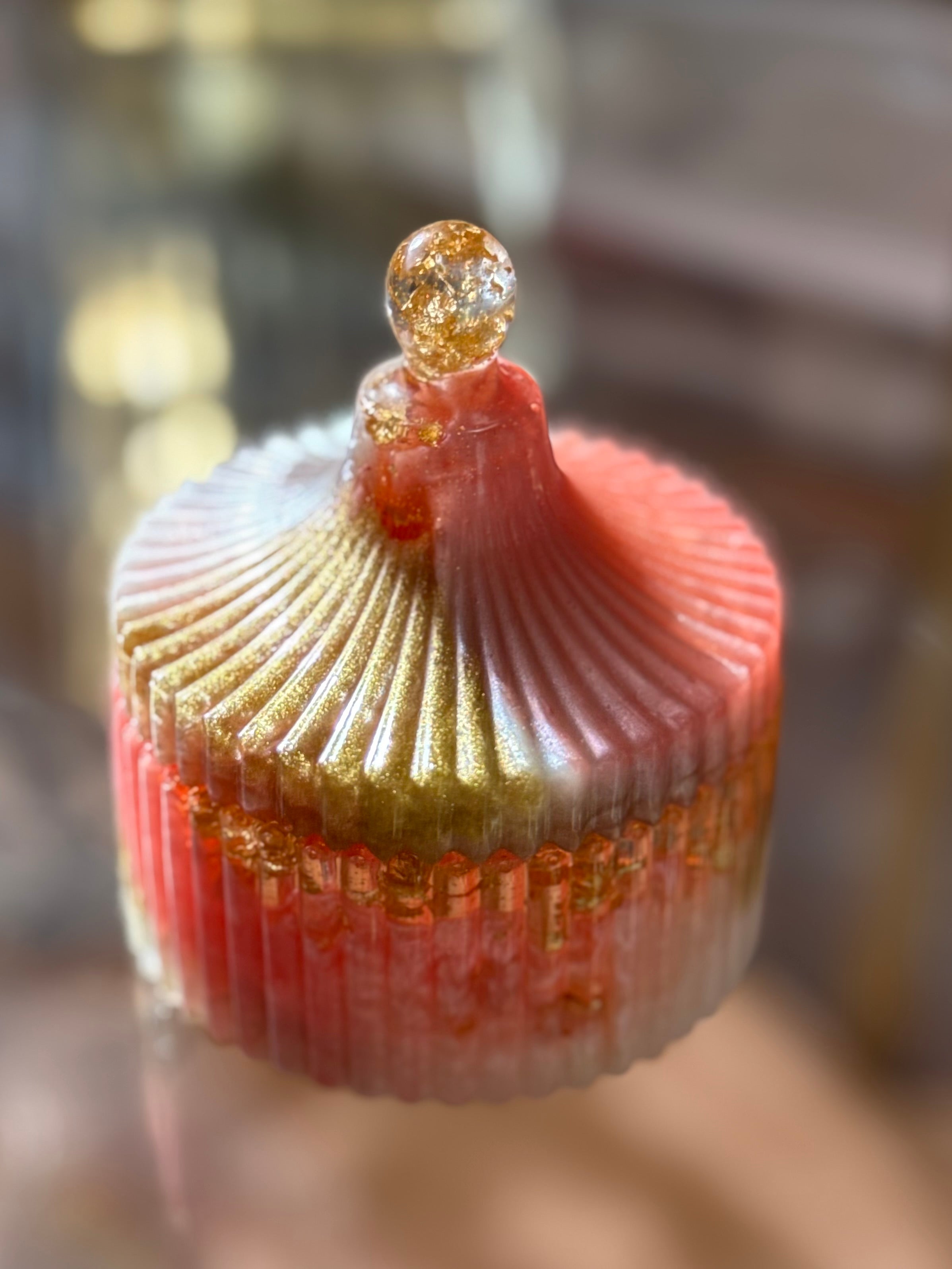 Dainty Pink & Gold Jewelry Box