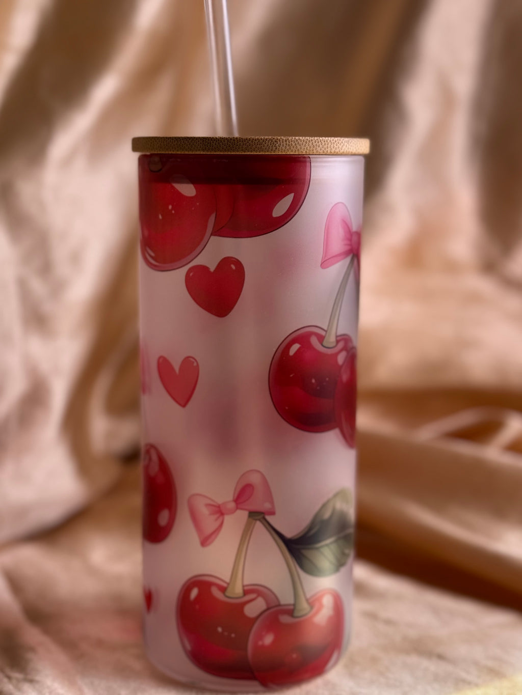 Cherry Glass Tumbler