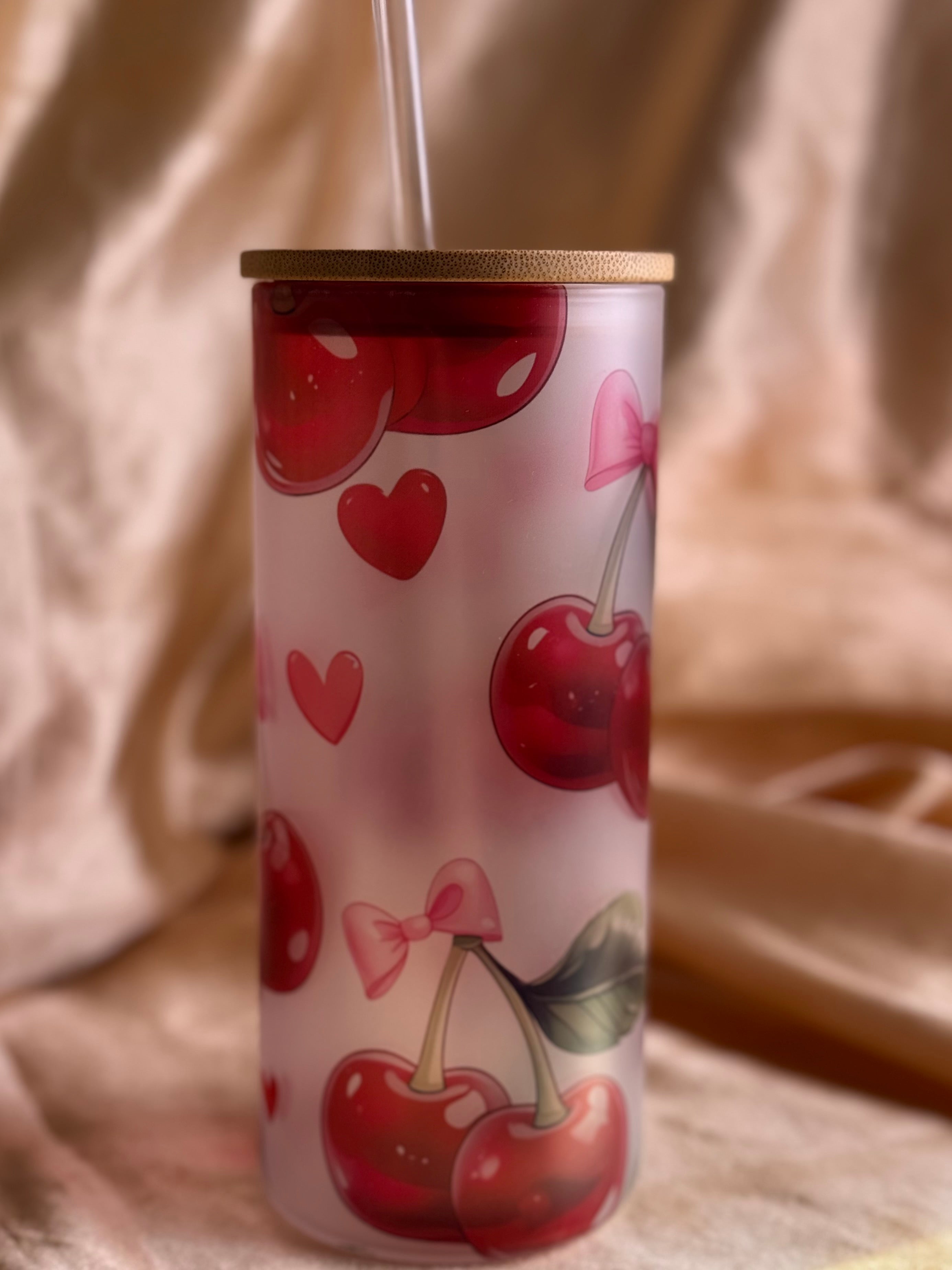 Cherry Glass Tumbler