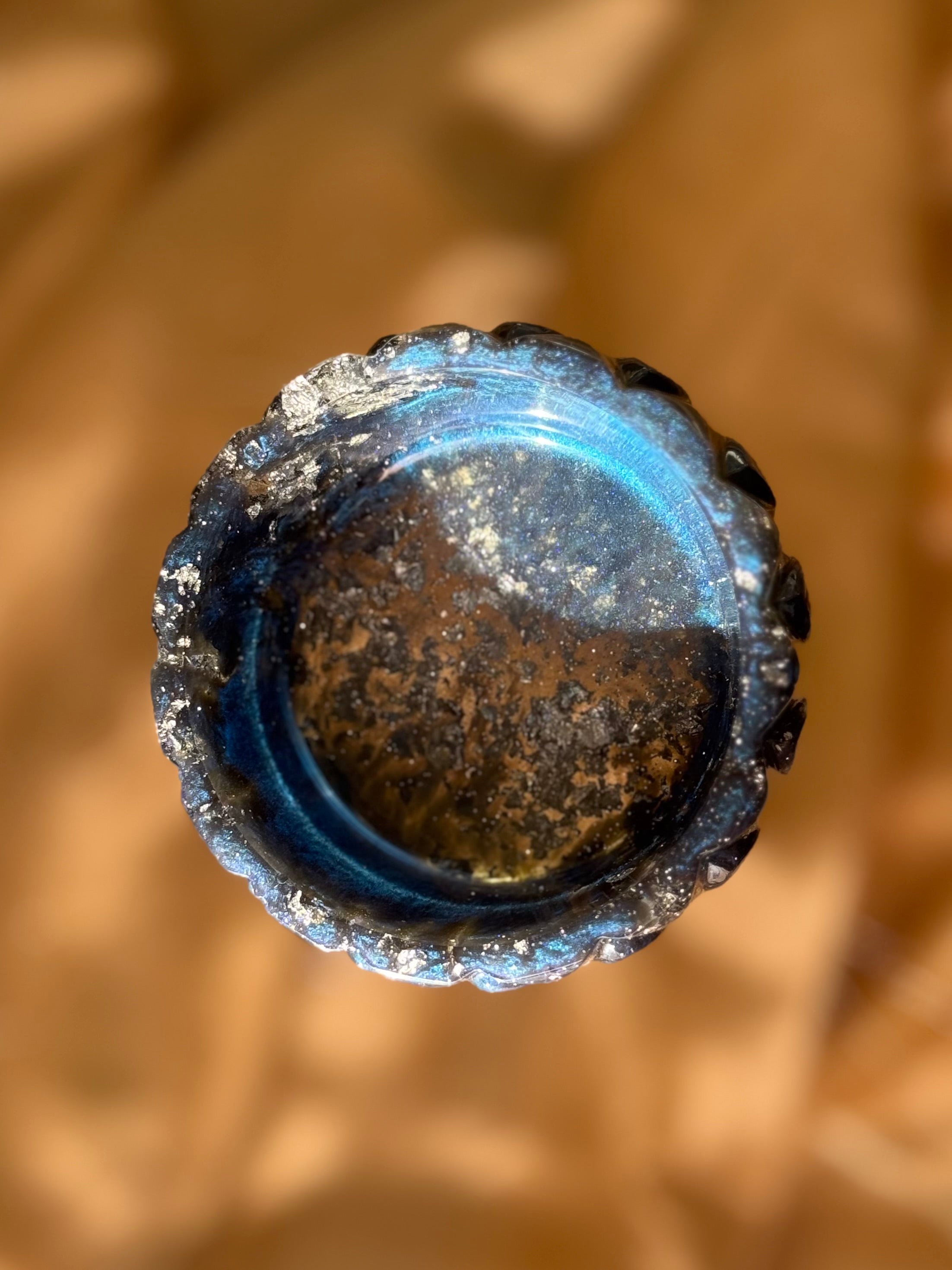 Blue & Silver Ring Holder