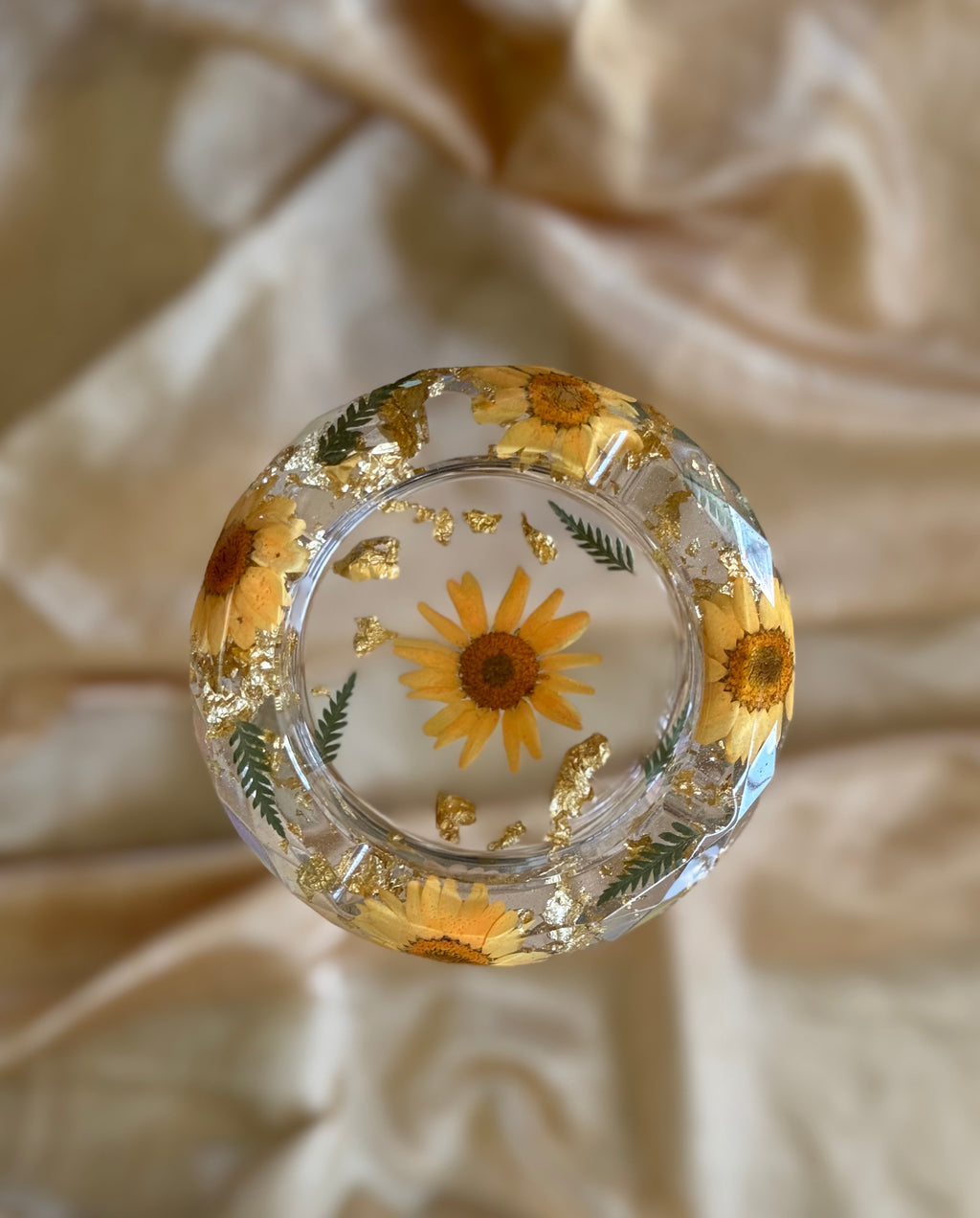 Orange Floral Mini Ashtray