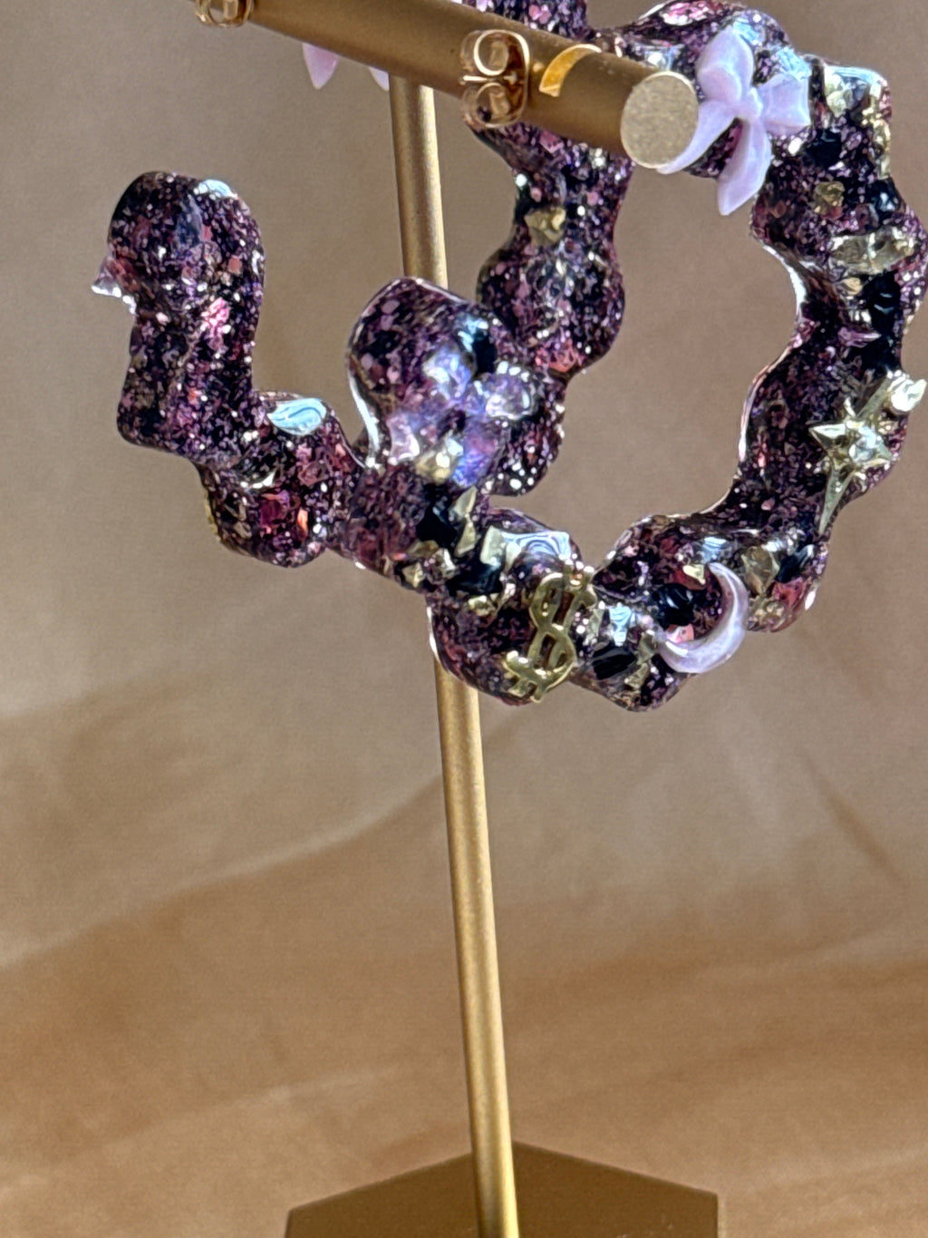 Edgy Punk Semi-Hoop Earrings