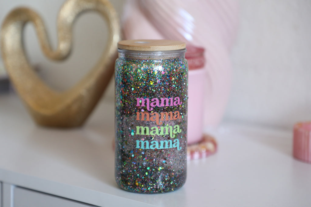 mama snow globe tumbler