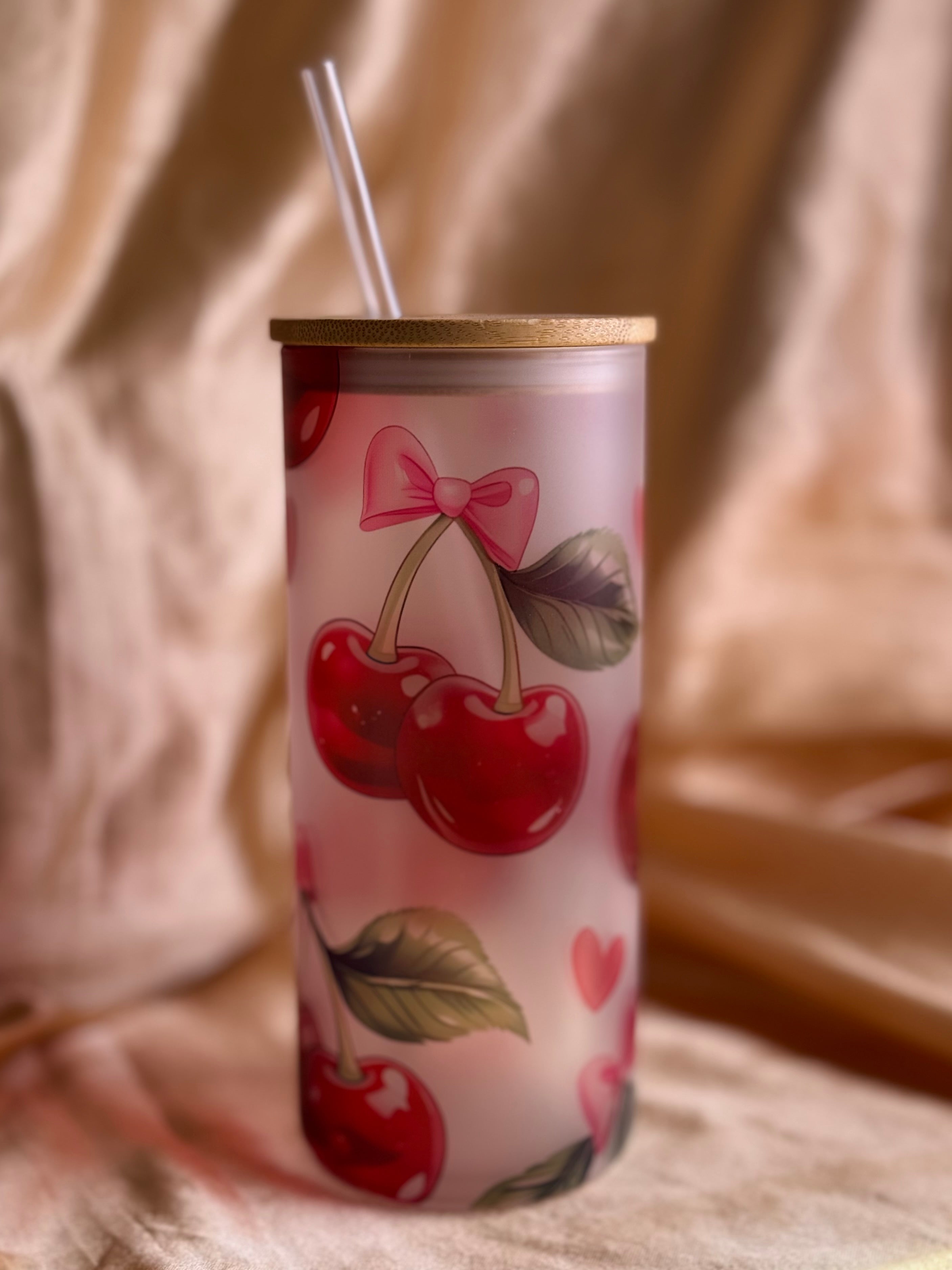 Cherry Glass Tumbler