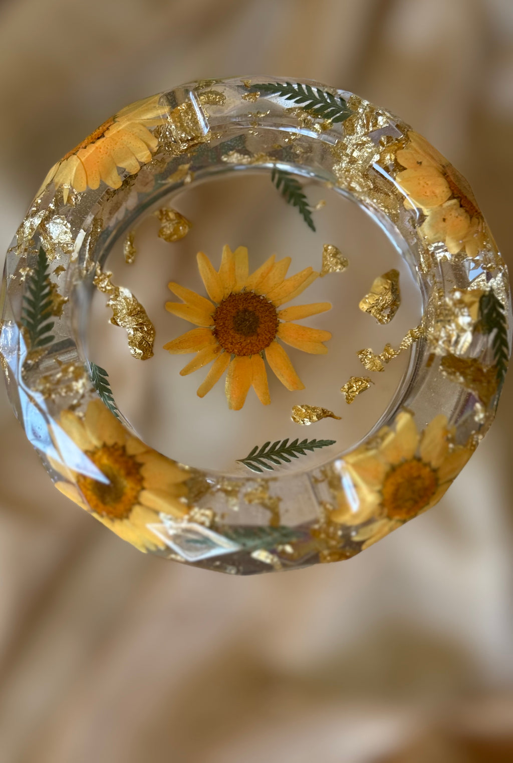 Orange Floral Mini Ashtray