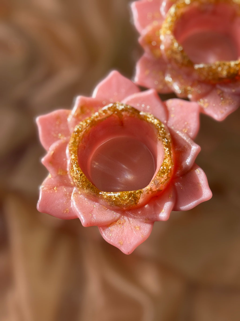 Pink Lotus Candle Holders
