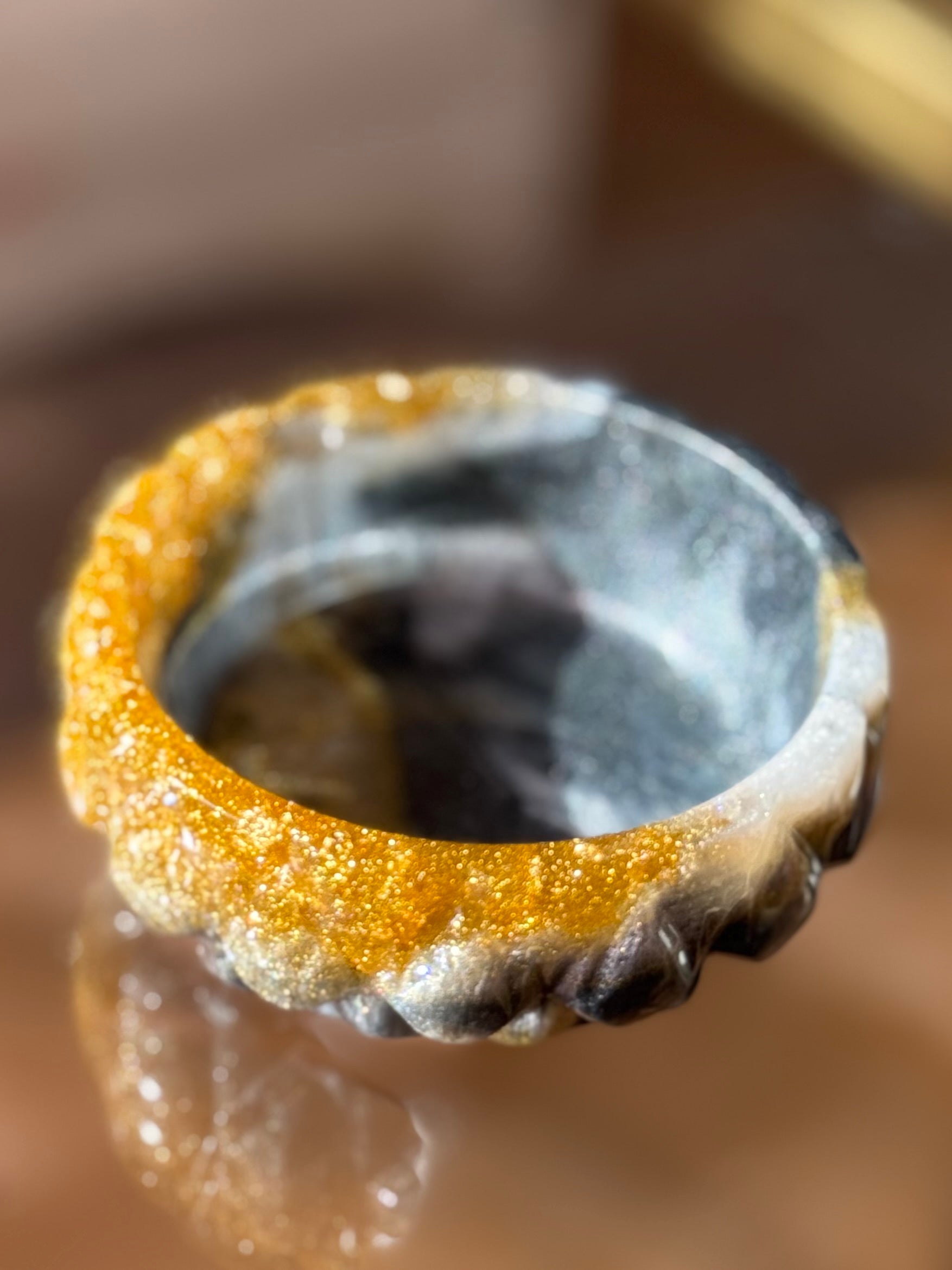 Black & Gold Ring Holder