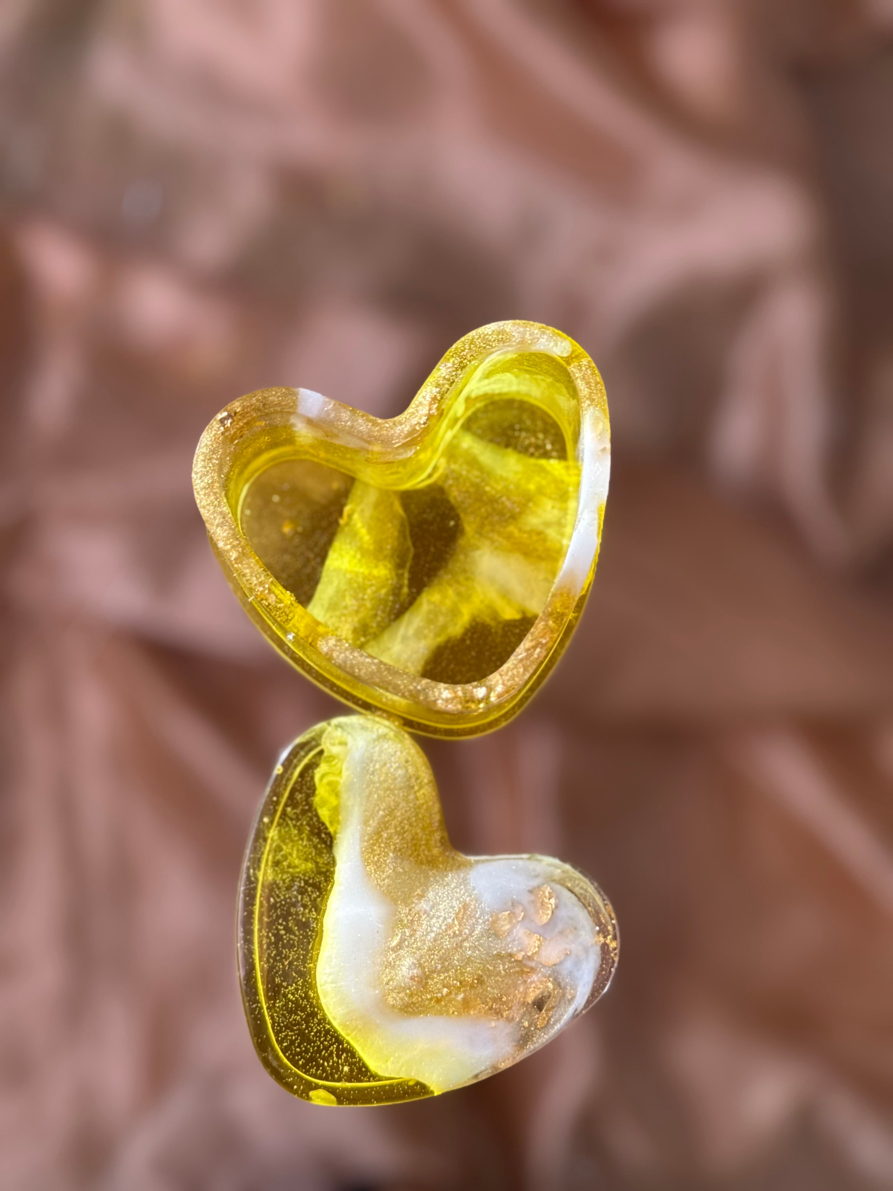 Yellow Heart Jewelry Box